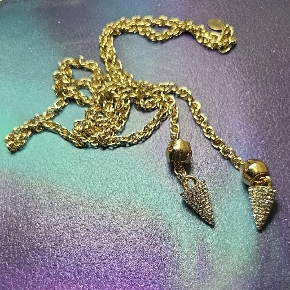 Gold Plated Necklace with Crystals